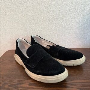 Franco Sarto Black and White Loafers Slip-On Comfort